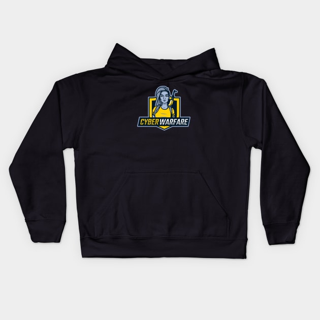 Cyber Warfare Kids Hoodie by Cyber Club Tees